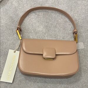 Madison West Tan Shoulder Bag